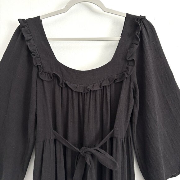 Christy Dawn The Elodie Dress in Black Wide Sleeves Back Tie Women’s Size Small - Picture 8 of 8